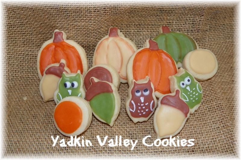 fall owl pumpkin cookie